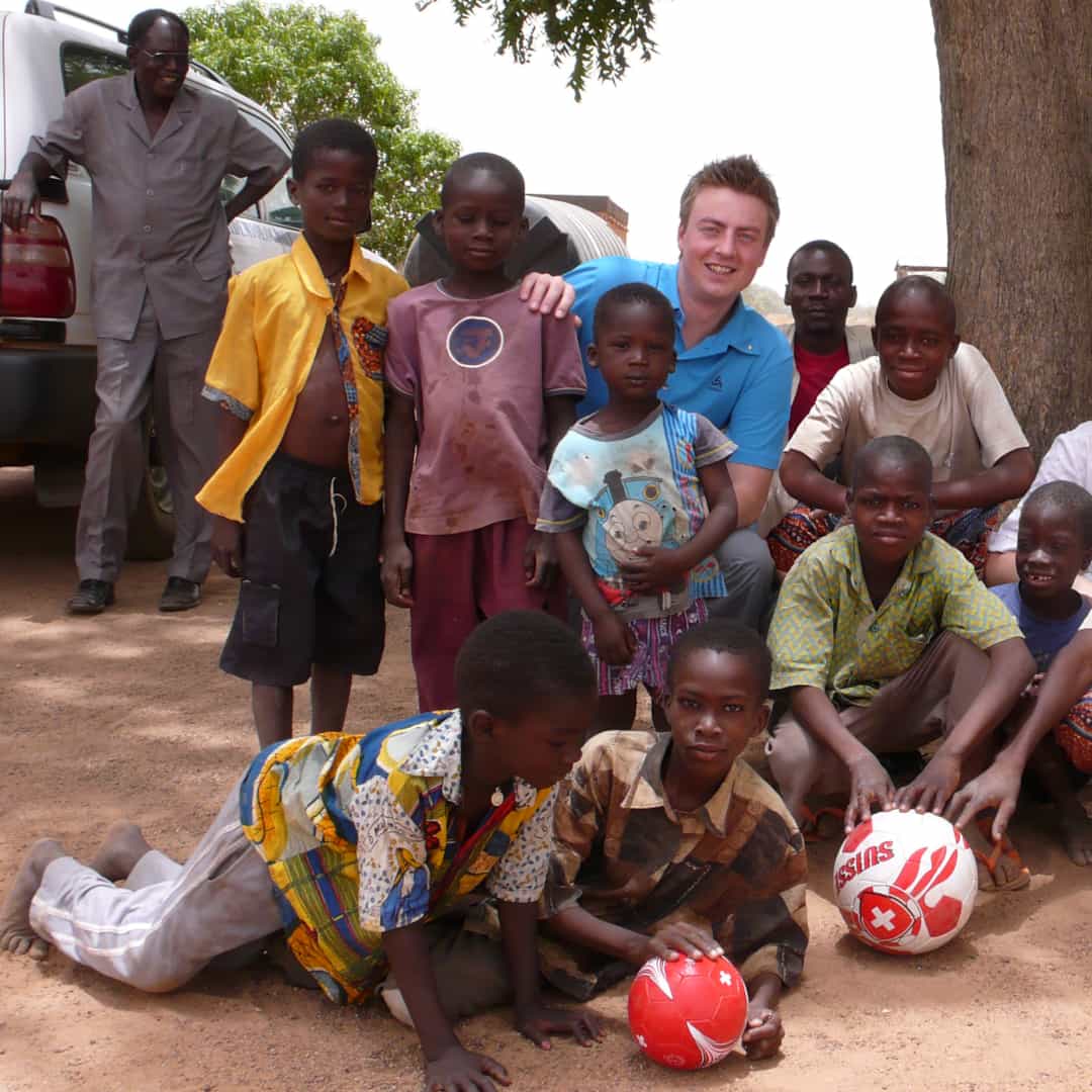Daniel Mettler (founder of azing) on a visit to Burkina Faso (Africa)
